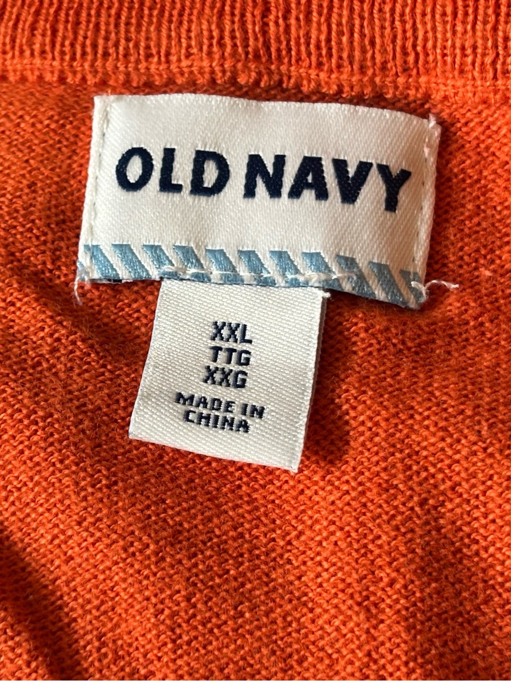 Old Navy Orange and Maroon Striped Sweater - Picture 5 of 8